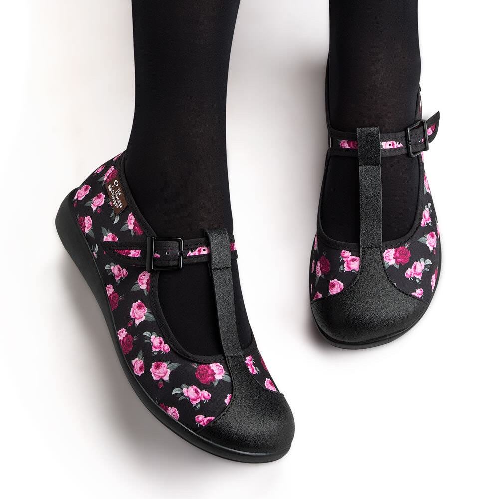 Hot Chocolate Design Chocolaticas Penury Rose Mary Jane Flats US 9 NWT Coquette